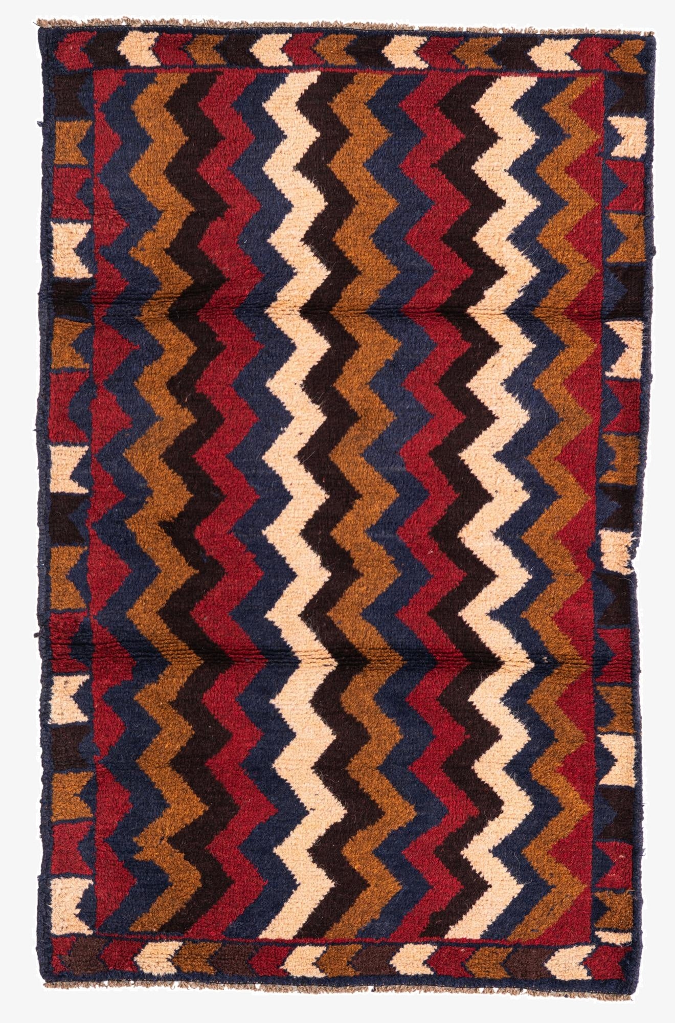  2' 10 x 4' 6  Hand Knotted Balouch Persian Wool Rug