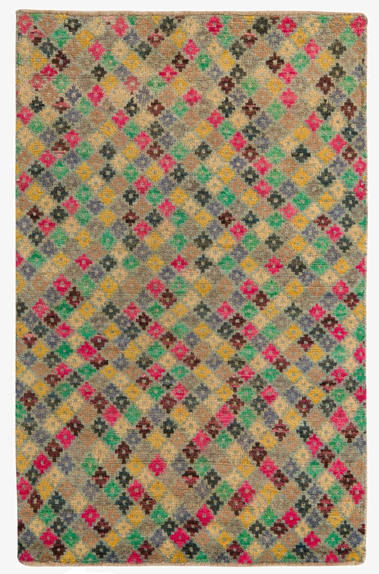  4' 1 x 6' 2  Hand Knotted Balouch Wool Rug