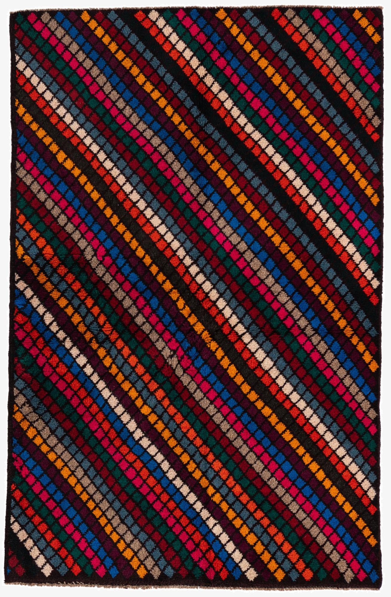  3' 9 x 5' 10  Hand Knotted Balouch Wool Rug