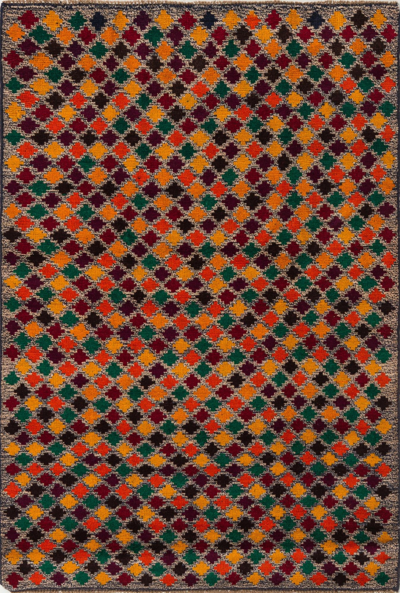  3' 10 x 5' 10  Hand Knotted Balouch Wool Rug