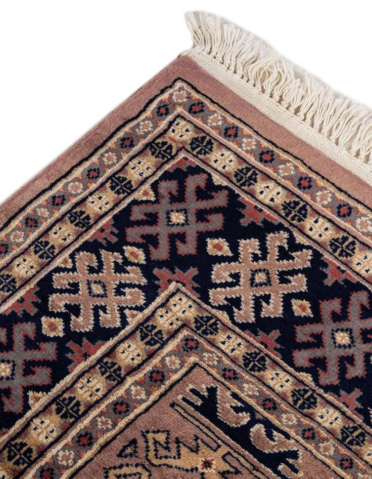 Detail image of  4' 2 x 6' 3  Hand Knotted Bokhara Oriental Rug