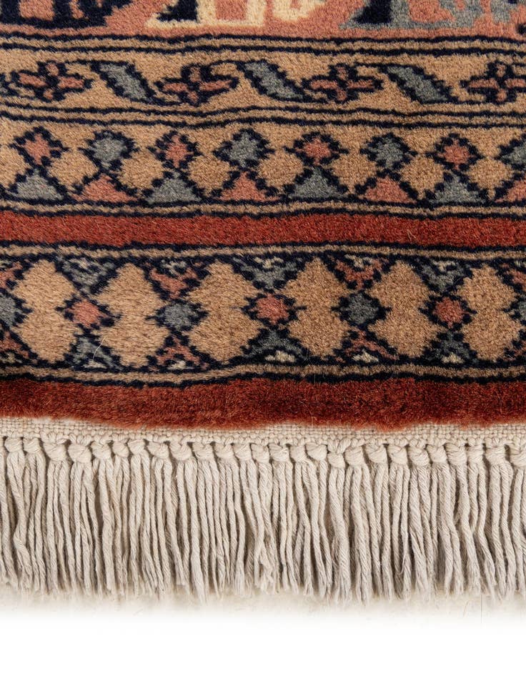 Detail image of  4' 1 x 6' 5  Hand Knotted Bokhara Oriental Wool Rug