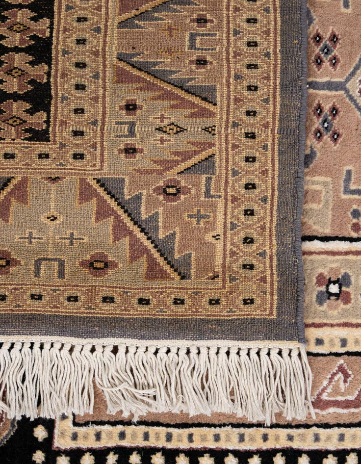 Detail image of  4' 3 x 6' 7  Hand Knotted Bokhara Rug