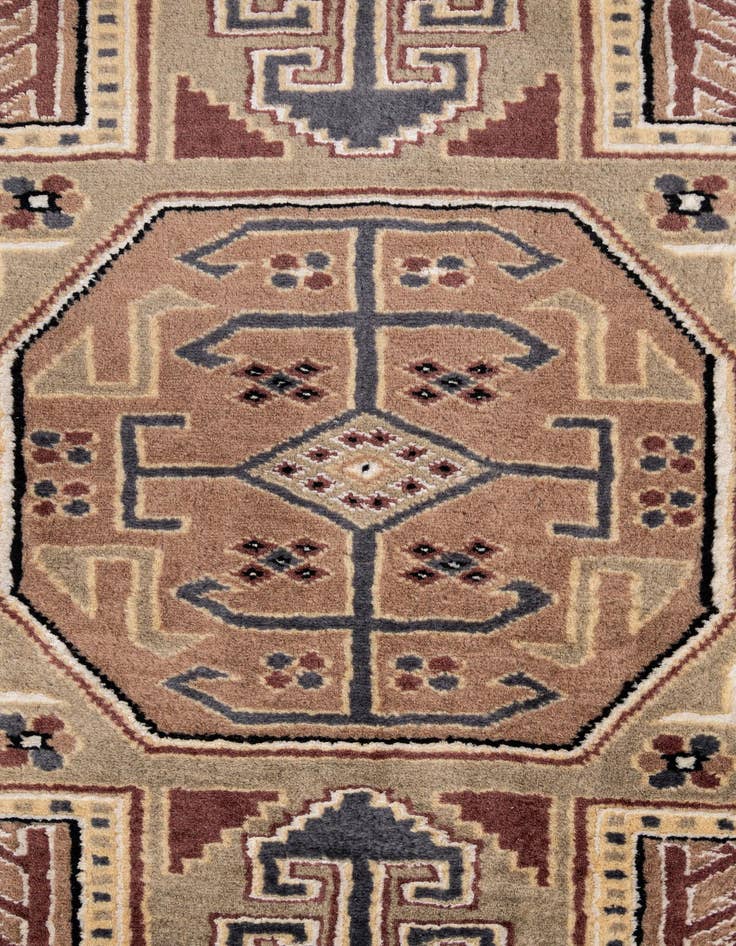 Detail image of  4' 3 x 6' 7  Hand Knotted Bokhara Rug