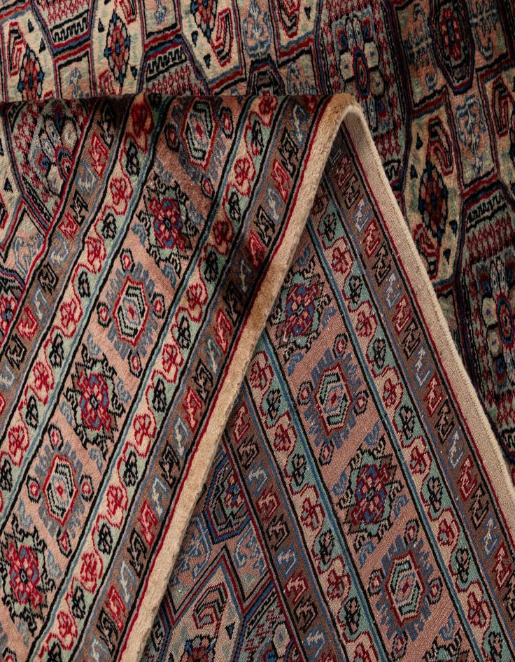 Detail image of  4' 3 x 6'  Hand Knotted Bokhara Wool Rug