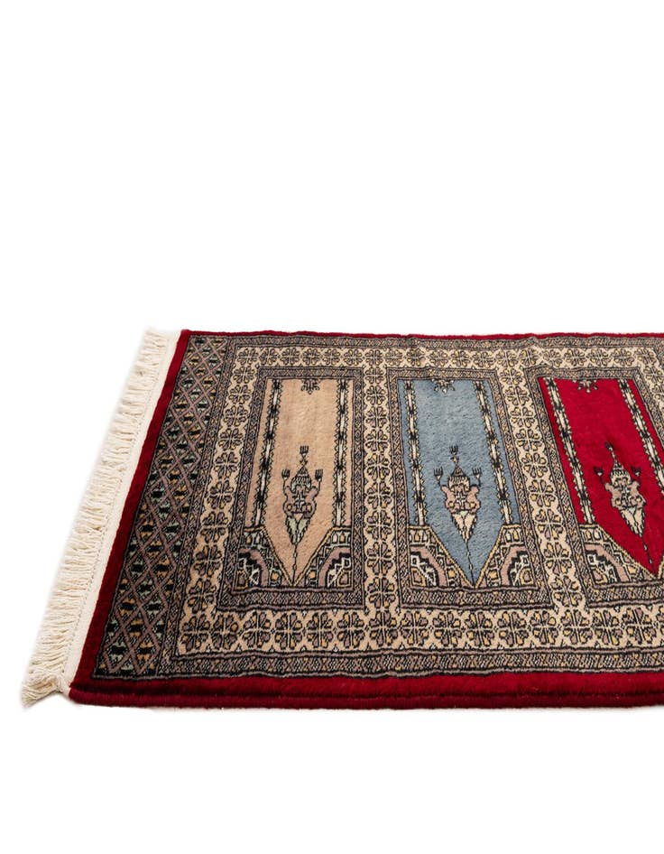 Detail image of  2' 1 x 3' 4  Hand Knotted Bokhara Oriental Wool Rug