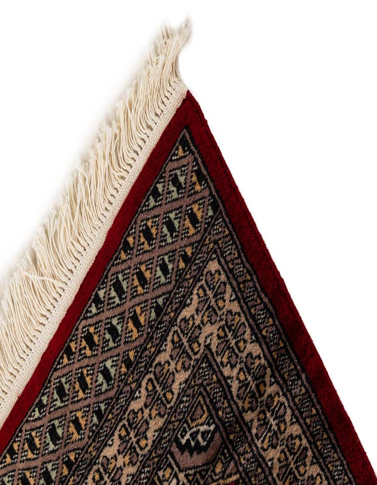 Detail image of  2' 1 x 3' 4  Hand Knotted Bokhara Oriental Wool Rug