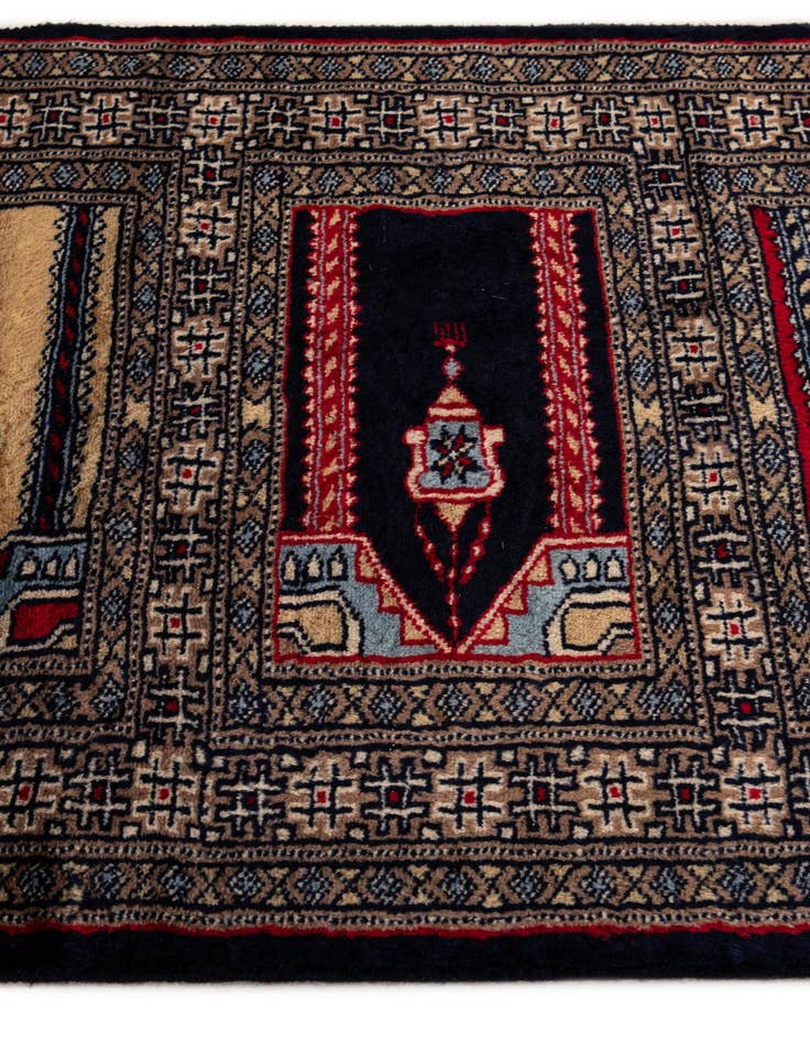 Detail image of  2' 2 x 3' 2  Hand Knotted Bokhara Oriental Wool Rug