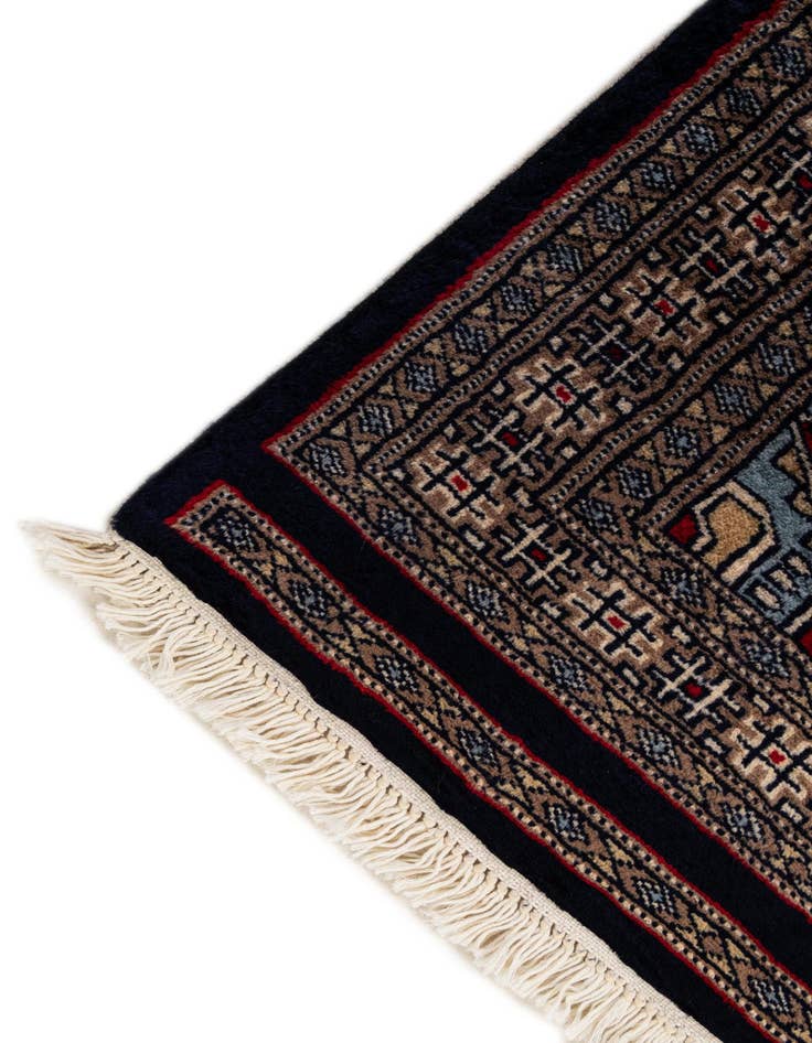 Detail image of  2' 2 x 3' 2  Hand Knotted Bokhara Oriental Wool Rug