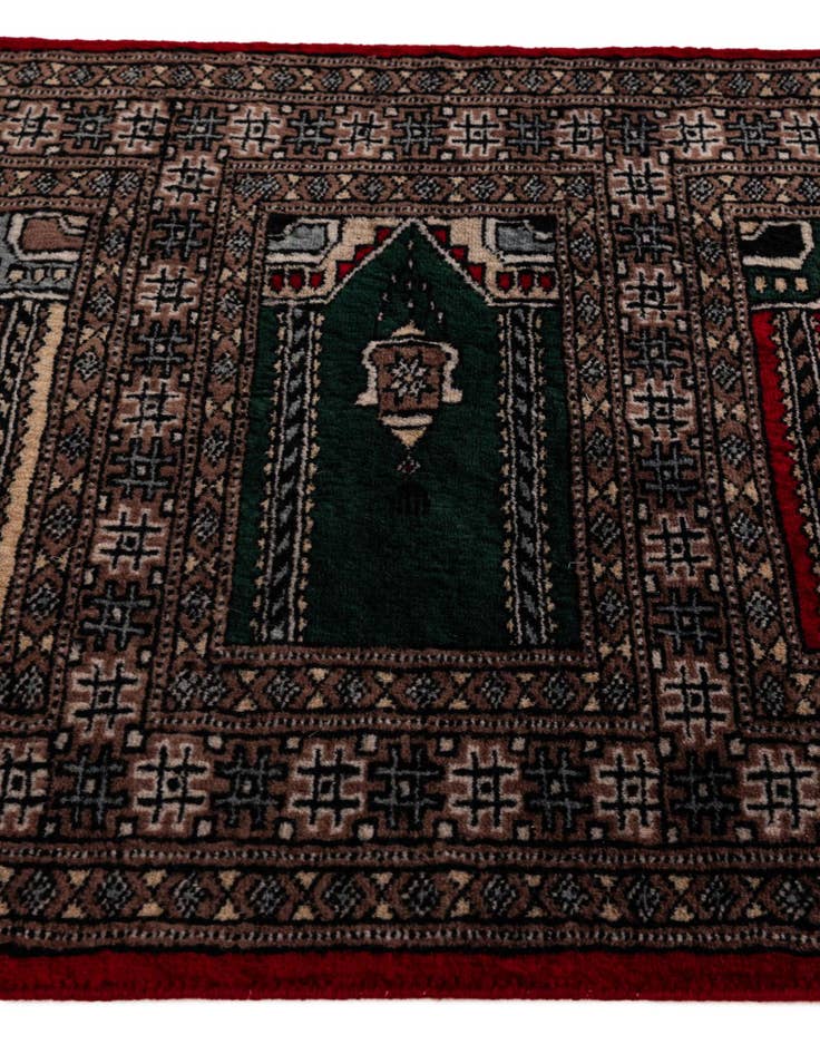 Detail image of  2' x 3' 2  Hand Knotted Bokhara Oriental Wool Rug