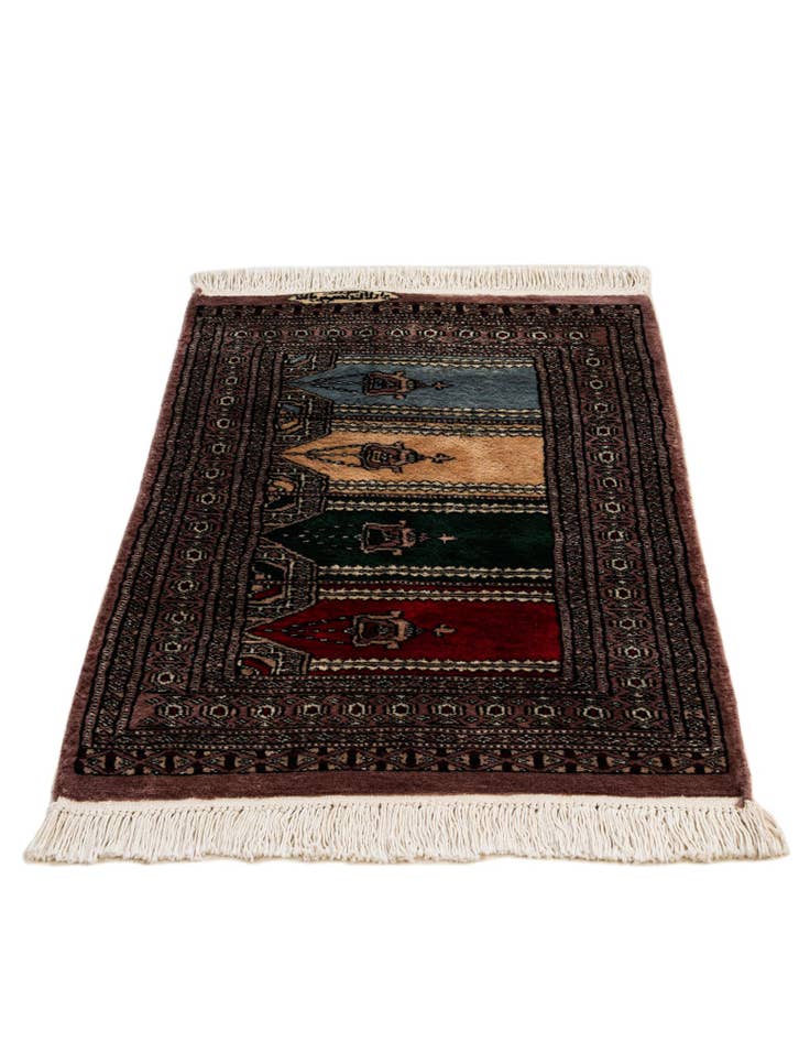 Detail image of  2' x 3'  Hand Knotted Bokhara Oriental Wool Rug