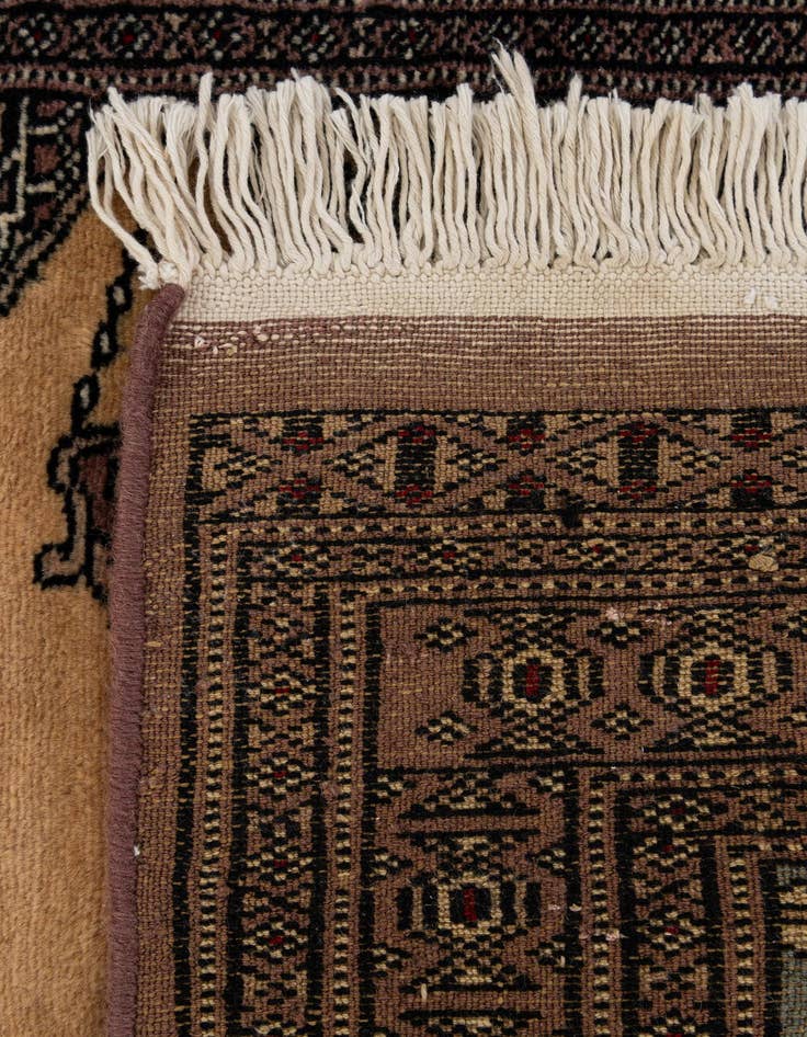 Detail image of  2' x 3'  Hand Knotted Bokhara Oriental Wool Rug