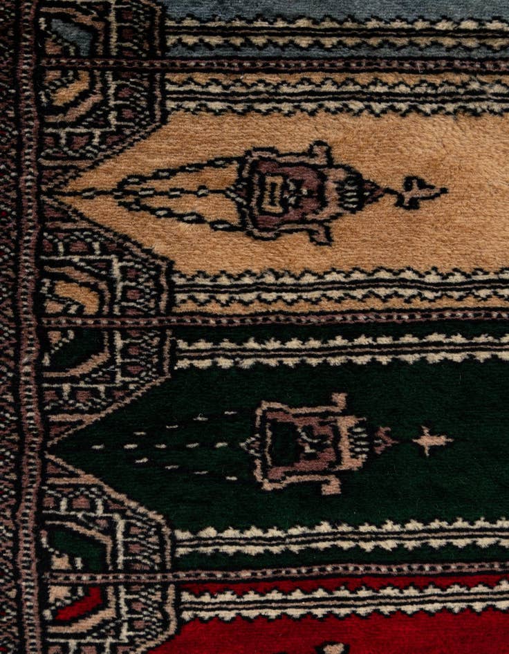 Detail image of  2' x 3'  Hand Knotted Bokhara Oriental Wool Rug