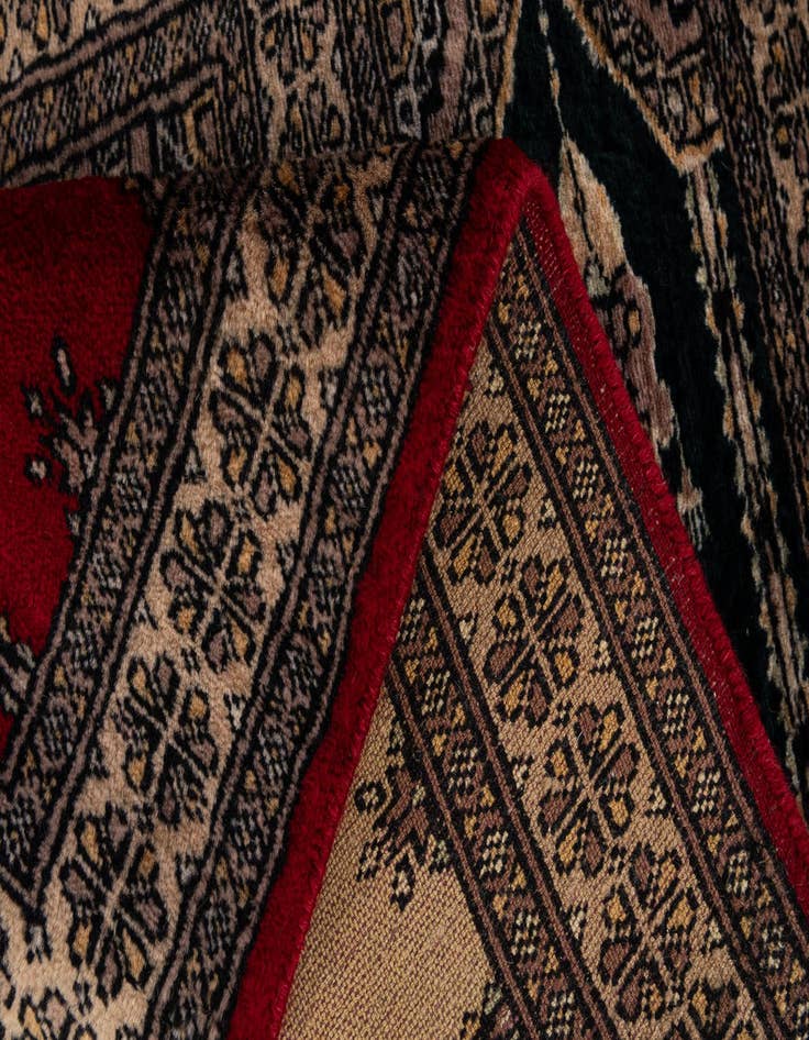 Detail image of  2' x 3' 4  Hand Knotted Bokhara Oriental Wool Rug