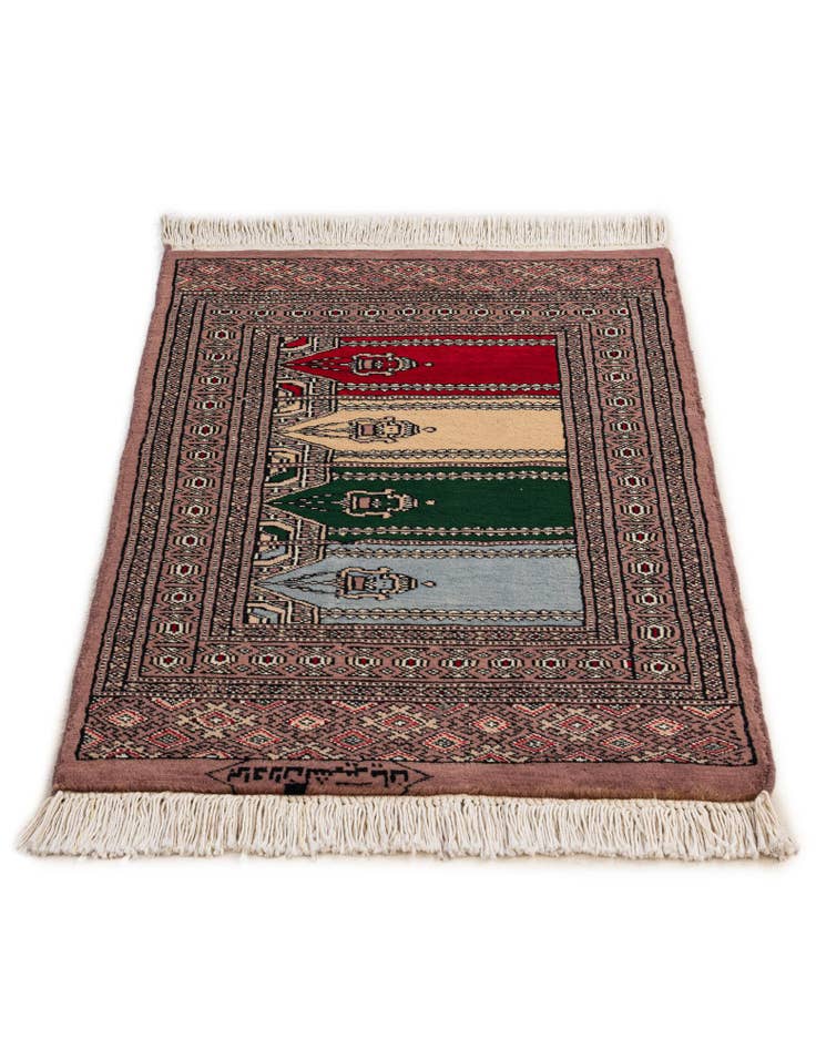 Detail image of  2' 1 x 2' 11  Hand Knotted Bokhara Oriental Wool Rug