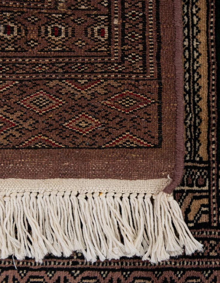 Detail image of  2' 1 x 2' 11  Hand Knotted Bokhara Oriental Wool Rug