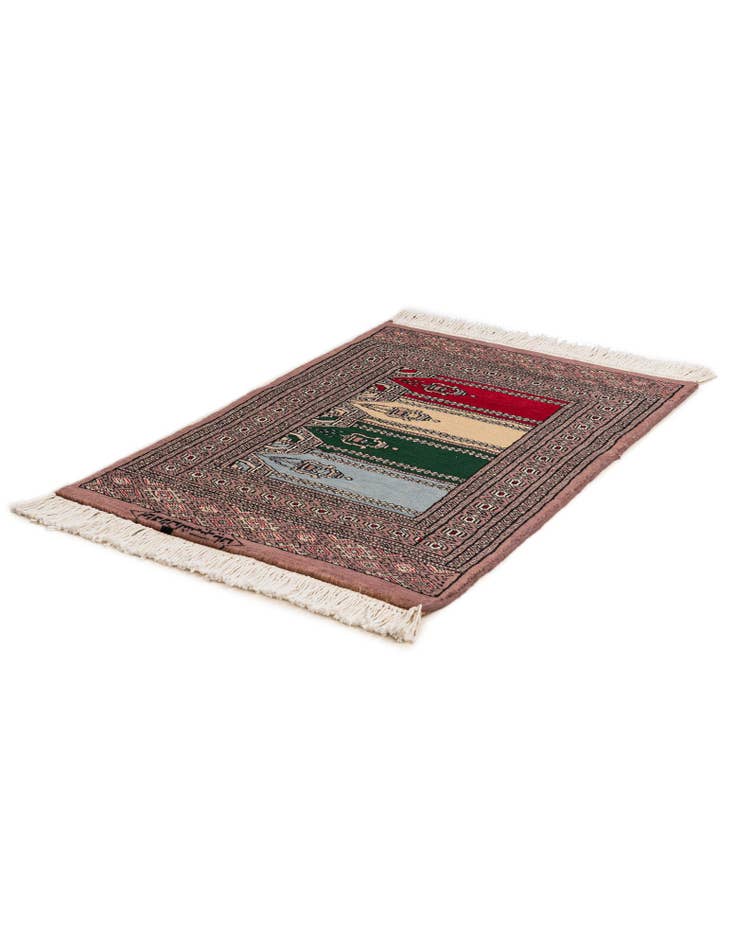 Detail image of  2' 1 x 2' 11  Hand Knotted Bokhara Oriental Wool Rug