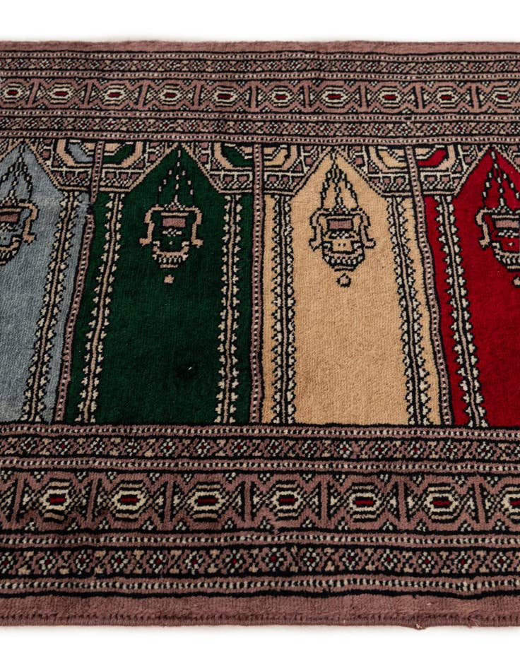 Detail image of  2' 1 x 2' 11  Hand Knotted Bokhara Oriental Wool Rug