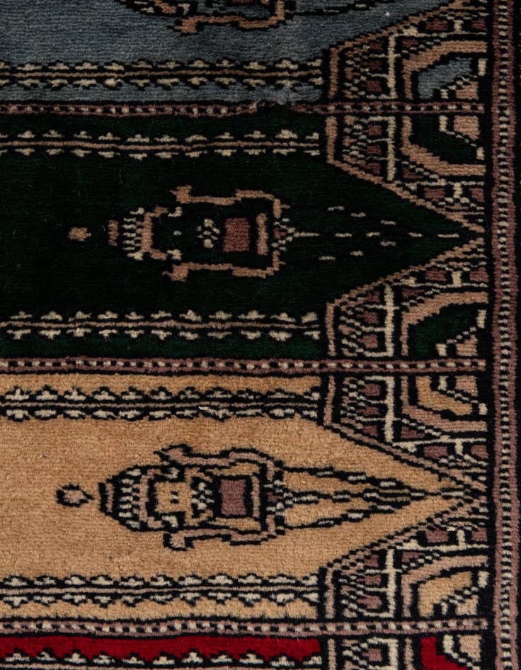 Detail image of  2' 1 x 2' 11  Hand Knotted Bokhara Oriental Wool Rug