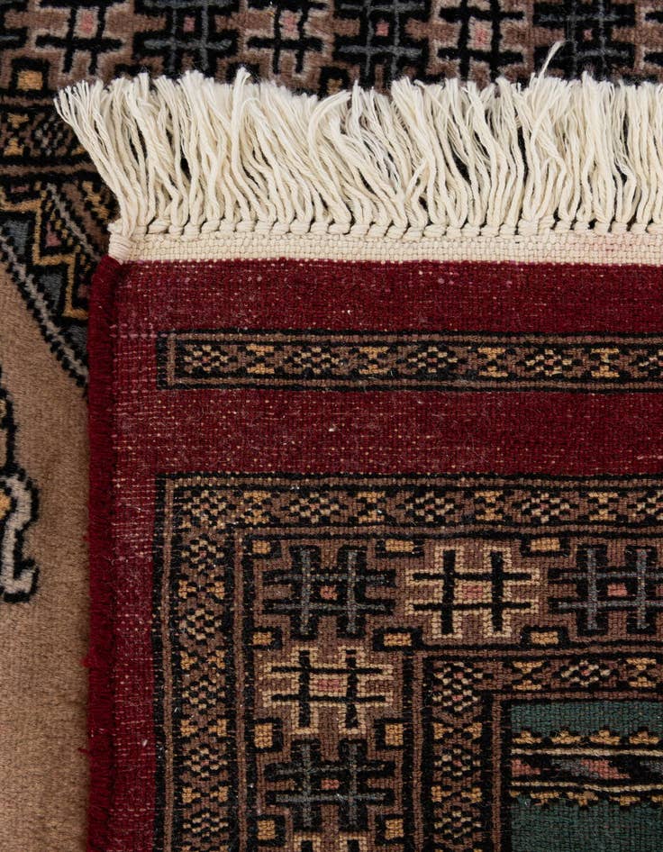 Detail image of  2' x 3' 4  Hand Knotted Bokhara Oriental Wool Rug