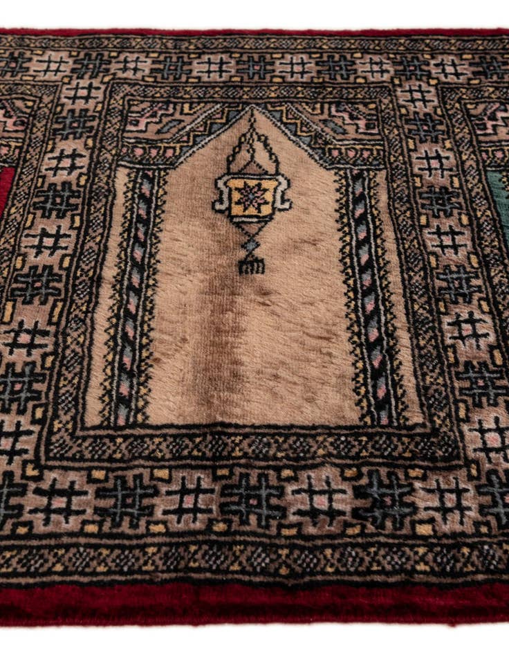 Detail image of  2' x 3' 4  Hand Knotted Bokhara Oriental Wool Rug