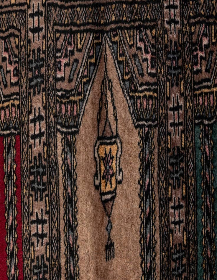 Detail image of  2' x 3' 4  Hand Knotted Bokhara Oriental Wool Rug