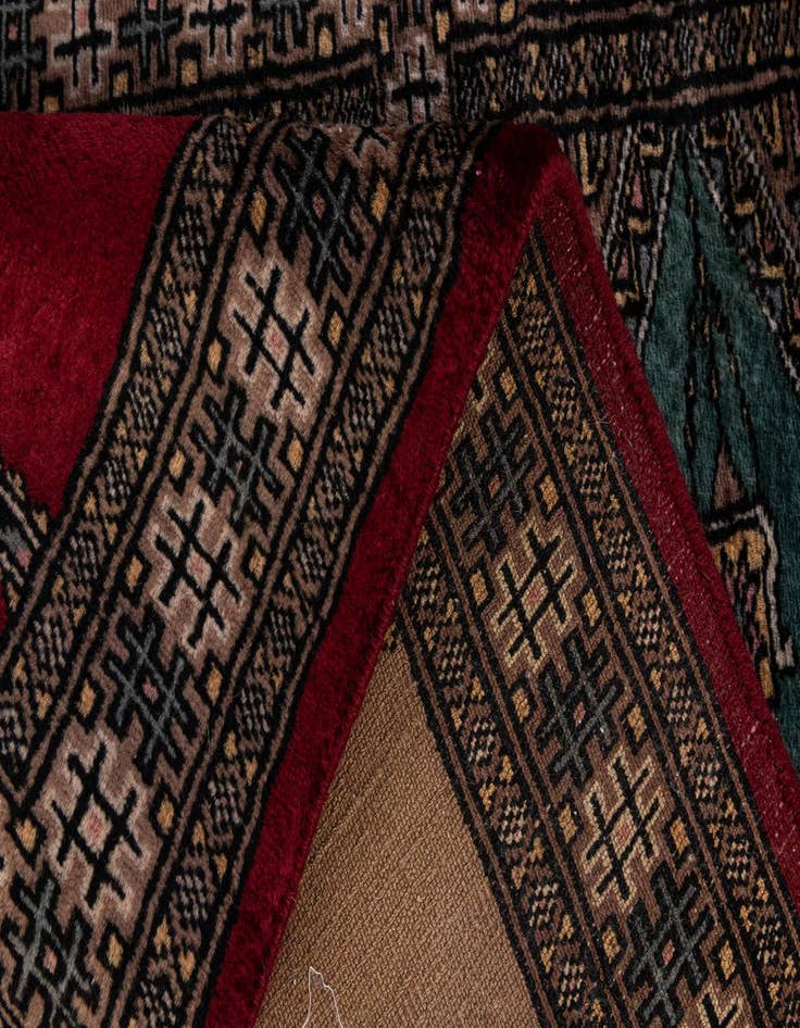 Detail image of  2' x 3' 4  Hand Knotted Bokhara Oriental Wool Rug