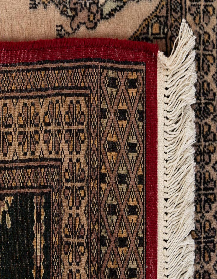 Detail image of  2' x 3' 2  Hand Knotted Bokhara Oriental Wool Rug