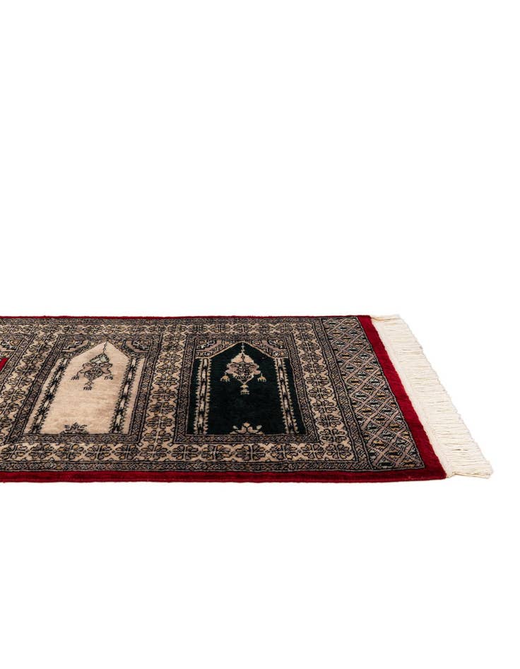 Detail image of  2' x 3' 2  Hand Knotted Bokhara Oriental Wool Rug