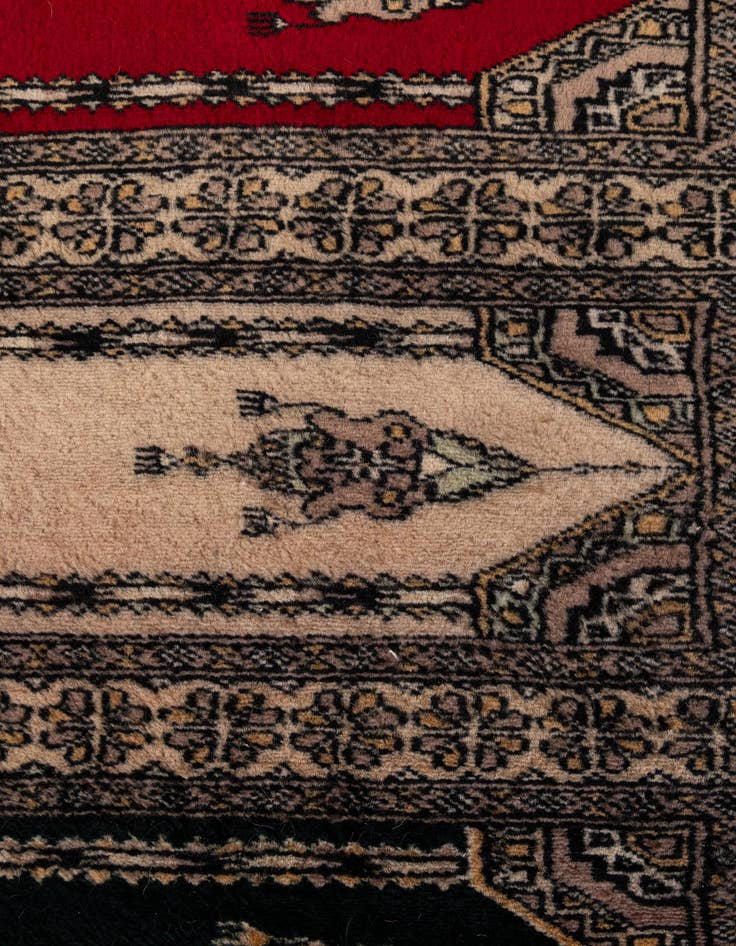 Detail image of  2' x 3' 2  Hand Knotted Bokhara Oriental Wool Rug