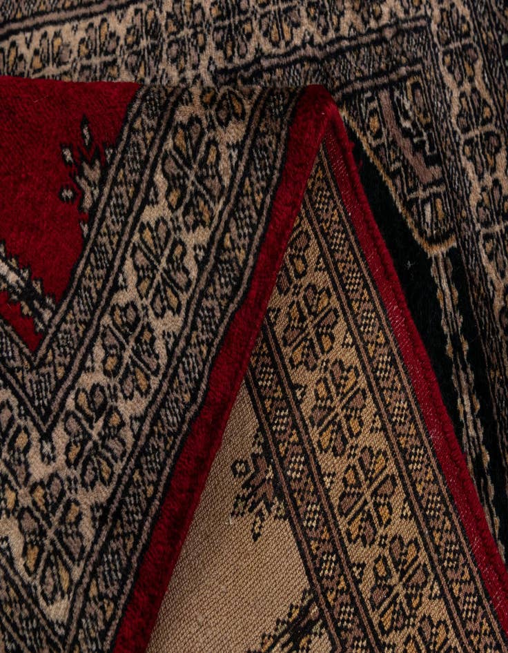 Detail image of  2' x 3' 2  Hand Knotted Bokhara Oriental Wool Rug