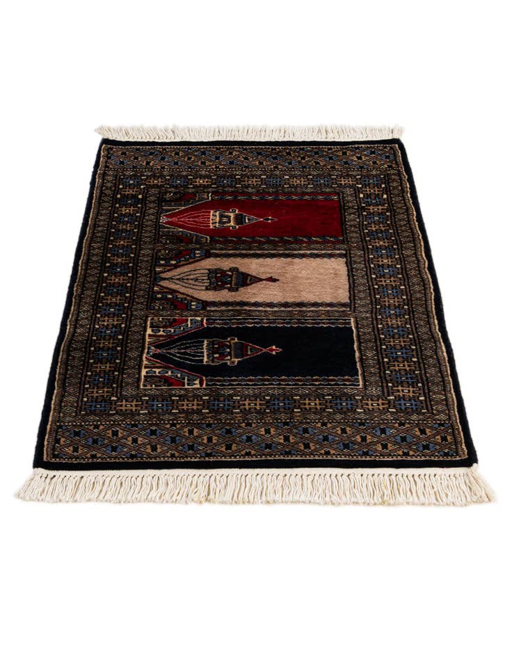 Detail image of  2' 2 x 3' 2  Hand Knotted Bokhara Oriental Wool Rug