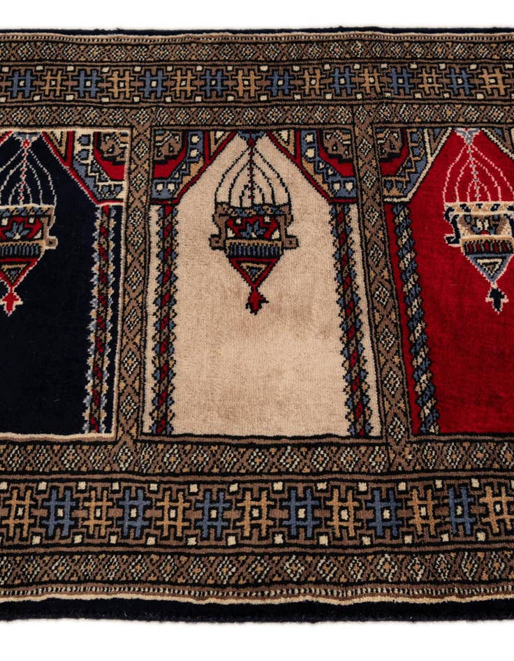 Detail image of  2' 2 x 3' 2  Hand Knotted Bokhara Oriental Wool Rug