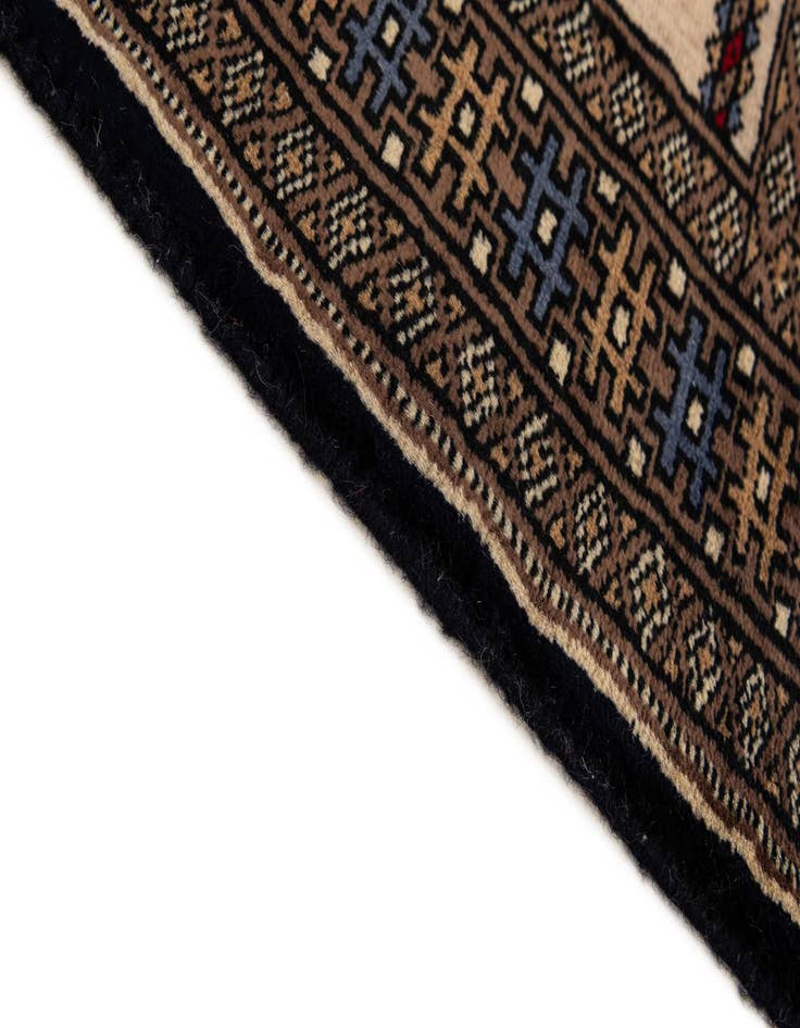 Detail image of  2' 2 x 3' 2  Hand Knotted Bokhara Oriental Wool Rug