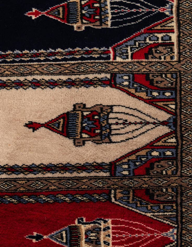 Detail image of  2' 2 x 3' 2  Hand Knotted Bokhara Oriental Wool Rug
