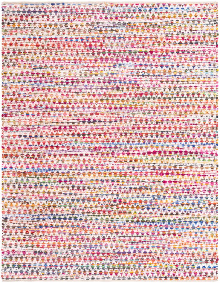 Detail image of 8' x 10' Hand Woven Braided Chindi Rug