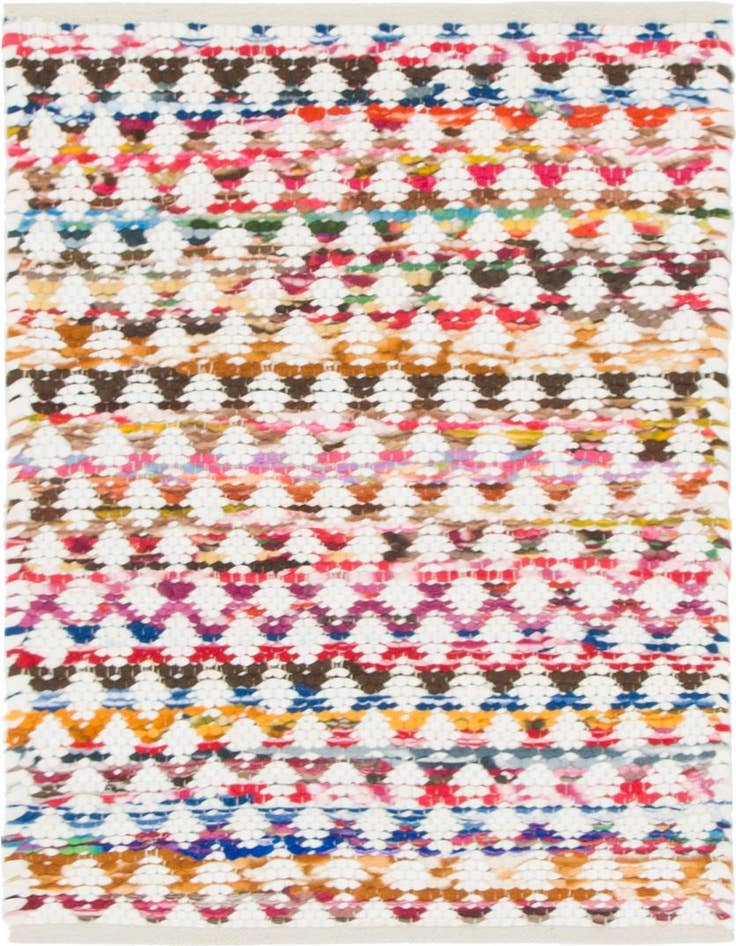 Detail image of  2' x 3' 1  Hand Woven Braided Chindi Rug