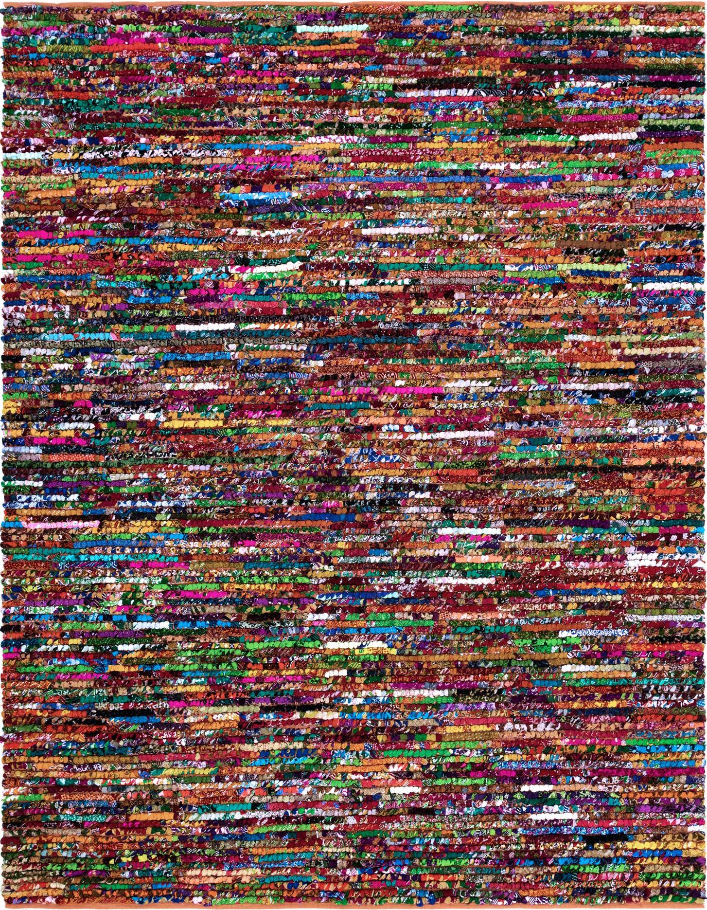 Primary image of  9' x 12' 2  Hand Braided Chindi Rug