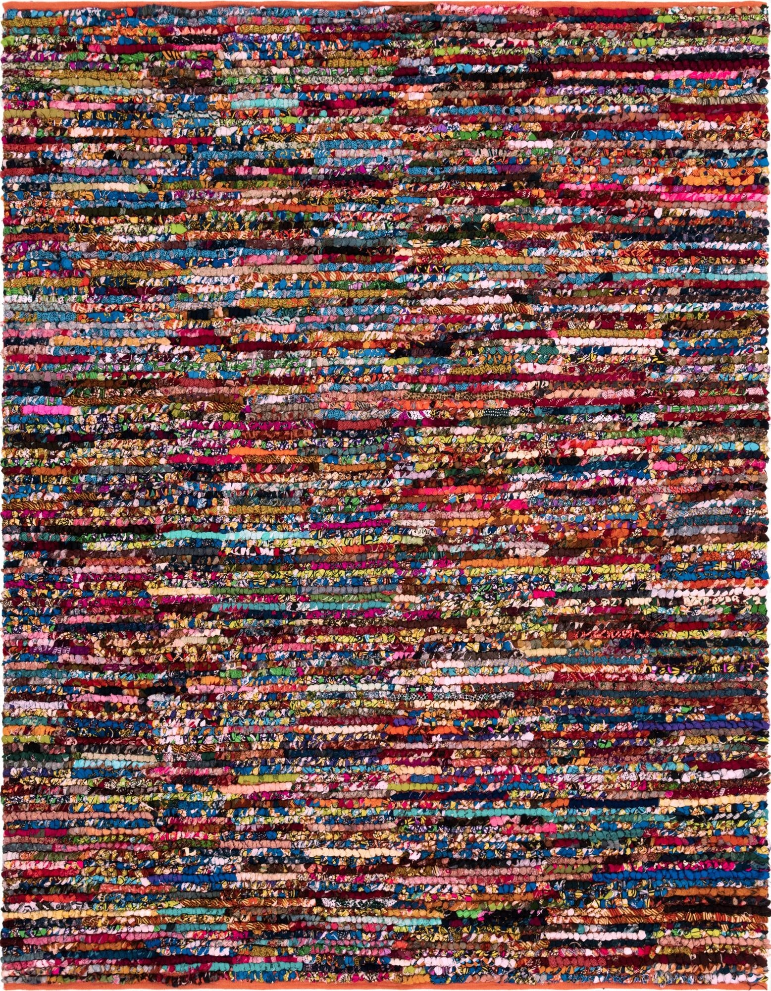  8' x 10'  Hand Braided Chindi Rug