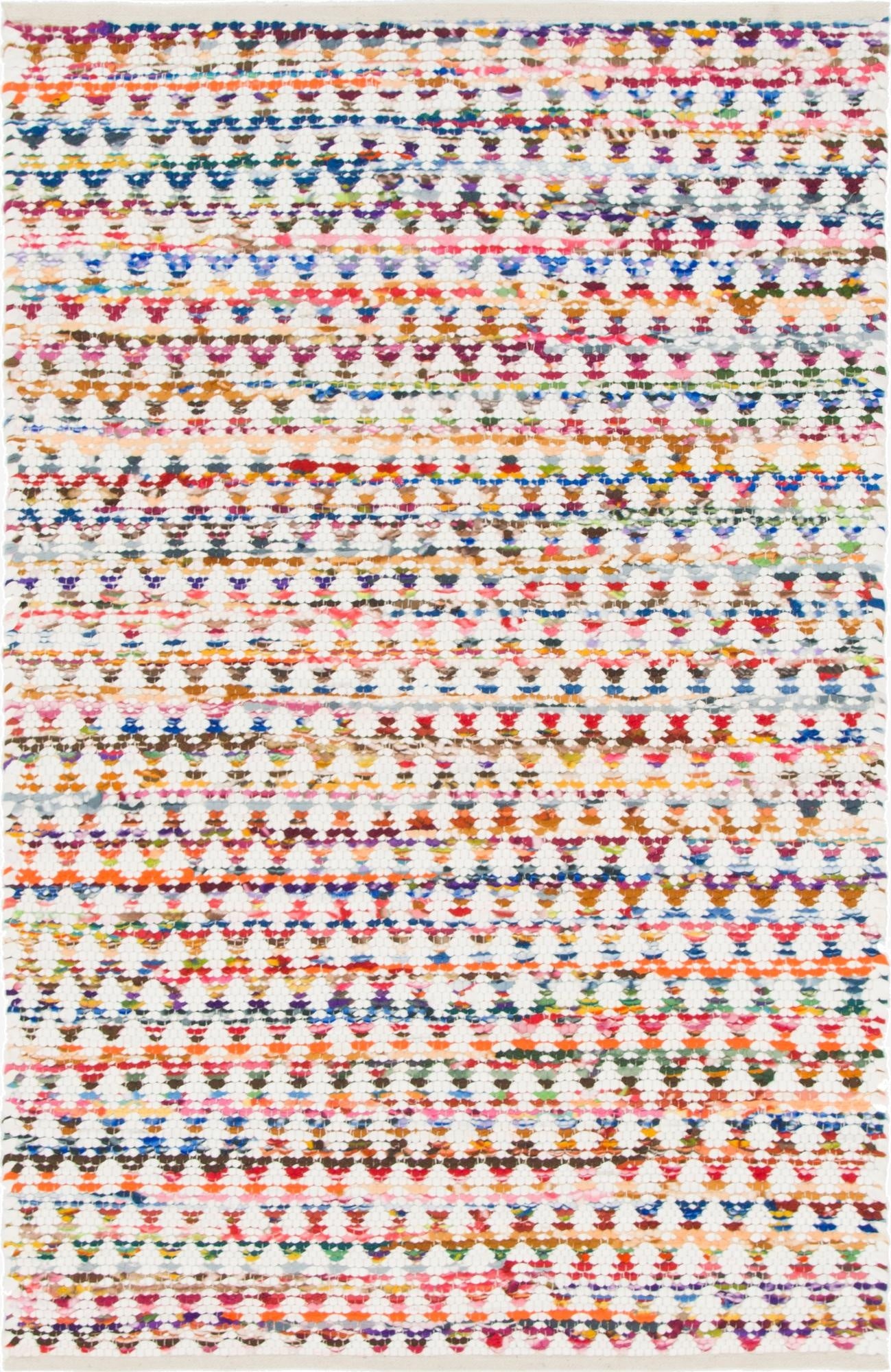  4' 1 x 6' 1  Hand Woven Braided Chindi Rug