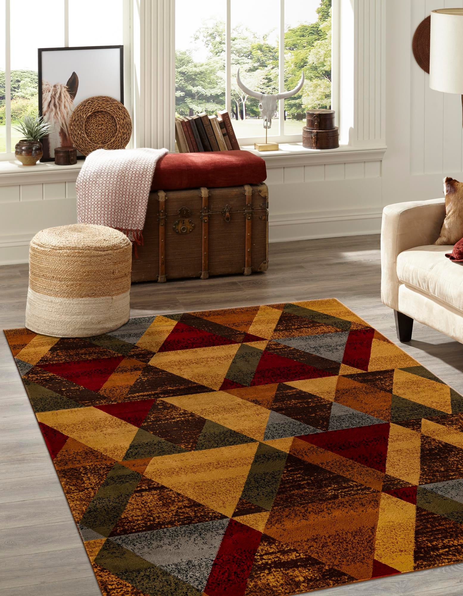 Multicolor 5' 3 x 8' Cafe Rug | Rugs.com