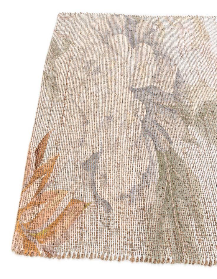 Detail image of  4' 1 x 6' Chenille Jute Rug