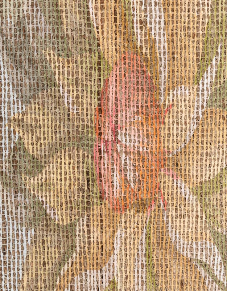 Detail image of  4' 1 x 6' Chenille Jute Rug