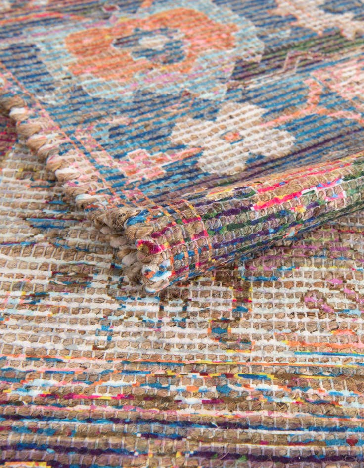 Detail image of  4' 1 x 6' 1  Hand Woven Chenille Jute Rug