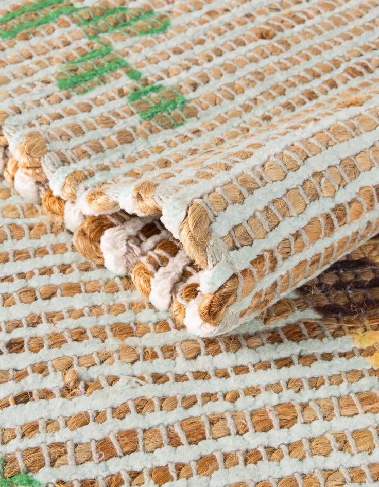 Detail image of  5' 1 x 8'  Hand Woven Chenille Jute Rug