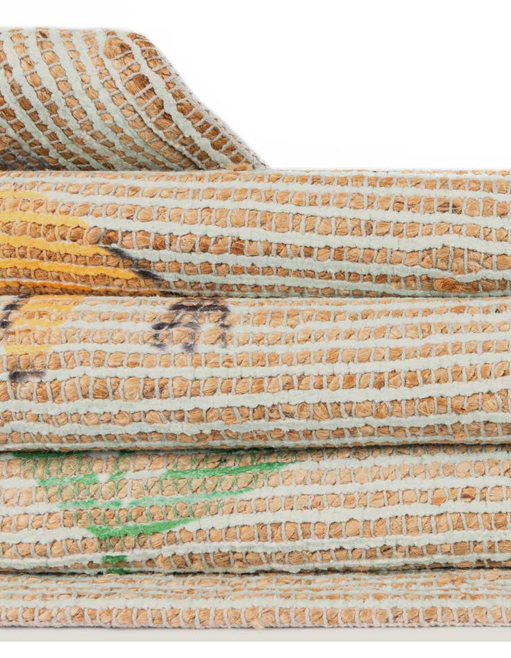 Detail image of  5' 1 x 8'  Hand Woven Chenille Jute Rug