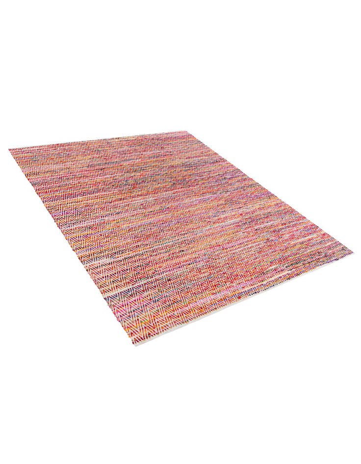 Detail image of  10' x 14' 1  Hand Woven Chindi Chevron Rug