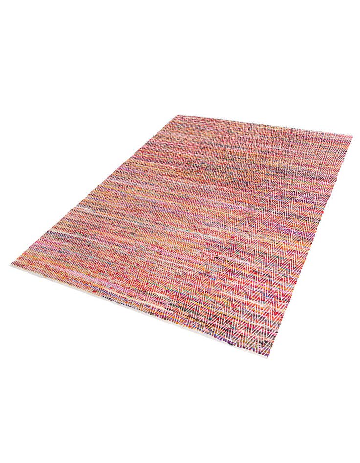 Detail image of  10' x 14' 1  Hand Woven Chindi Chevron Rug