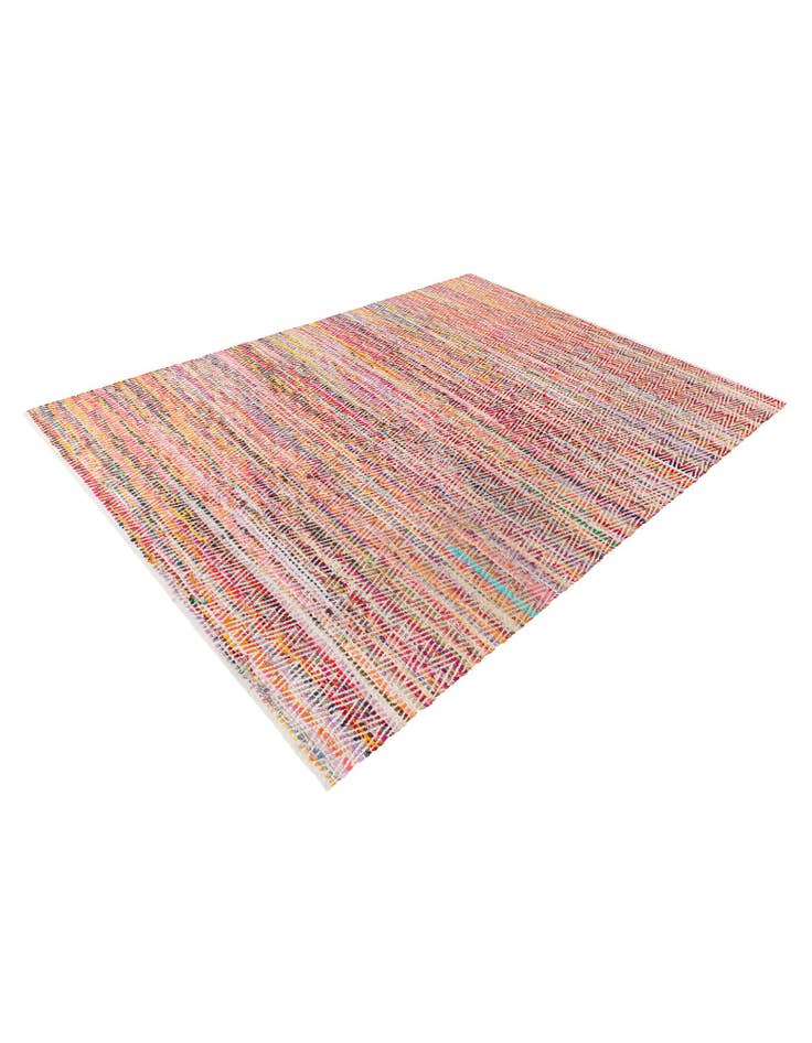 Detail image of  9' x 12'  Hand Woven Chindi Chevron Rug