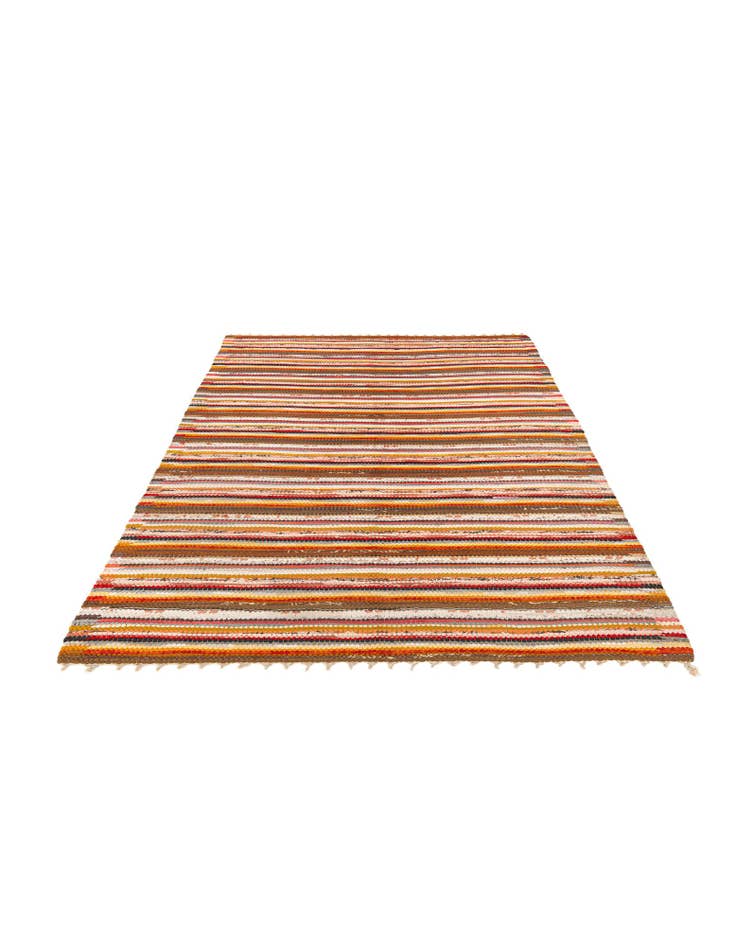 Detail image of 6' 9 x 9' 4 Hand Knotted Chindi Cotton Wool Rug